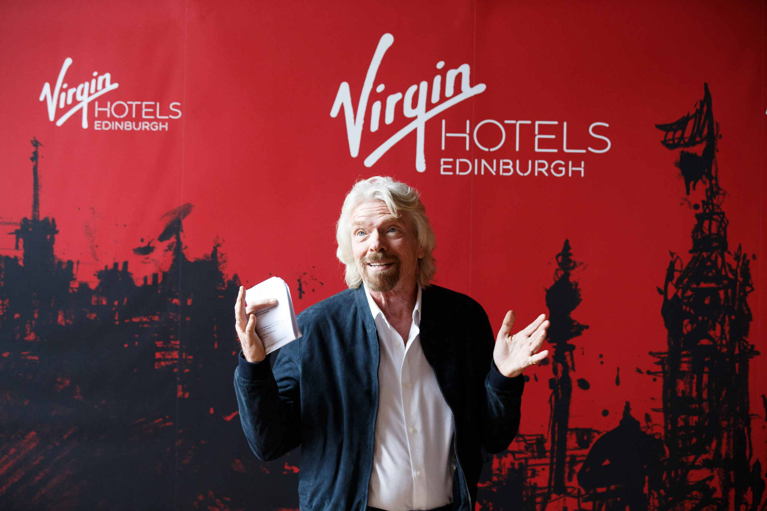 during the Virgin Hotels Groundbreaking event at India Buildings, Edinburgh. PRESS ASSOCIATION Photo. Issue date: Wednesday May 23, 2018. Photo credit should read: Robert Perry/PA Wire