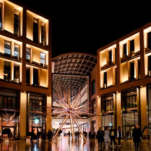 Entrance of St James Quarter in Edinburgh